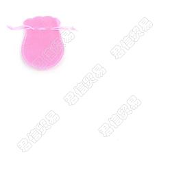 Pink 10шт. бархатные сумки в форме тыквы с завязками, розовые, 12x9 см