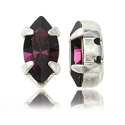 20050 Amethyst Пришивные чашки preciosa® maxima crystal, многожильных ссылки, чешский хрусталь, с настройками латуни, 719 39 046 наветт, серебряные, 20050 аметист, 8x4 мм