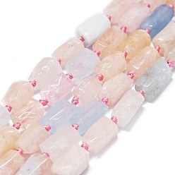 Morganite Natural Morganite Beads Strands, Nuggets, 8~13x5~7x5~7mm, Hole: 0.8mm, about 33pcs/strand, 17.32''(44cm)