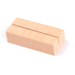BurlyWood Wooden Card Holder, Rectangle, BurlyWood, 5.5x2.45x1.5cm