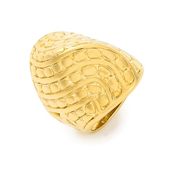 Золотой 304 кольца для пальцев из нержавеющей стали для женщин, ионное покрытие (ip), золотые, размер США 6 (16.5 мм)