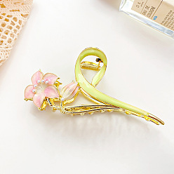 Purple 11.5CM Шикарная металлическая заколка для женской прически с изображением крупных акульих зубов