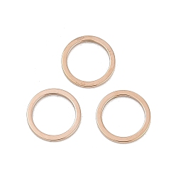 Розовое Золото Ионное покрытие (ip) 304 соединительное кольцо из нержавеющей стали, без никеля , круглые кольца, розовое золото , 10x0.8 мм