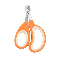 Dark Orange Stainless Steel Pet Supplies Nail Clippers, with Plastic and Rubber Jacket, Dark Orange, 100x65x9mm