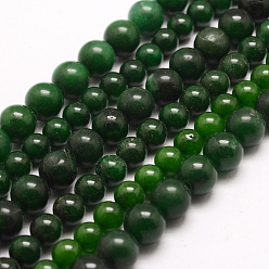 TaiWan Jade Natural Taiwan Jade Beads Strands, Round, 6mm, Hole: 1mm, about 68pcs/strand, 15.75 inch(40cm)