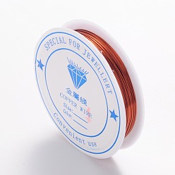 Шоколадный Круглая медная проволока, без никеля , цвет шоколада, 20 датчик, 0.8 мм, около 9.84 футов (3 м) / рулон