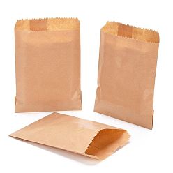 None Pattern Kraft Paper Bags, No Handles, Food Storage Bags, BurlyWood, None Pattern, 15x10cm