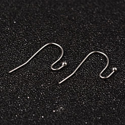 Stainless Steel Color 304 Stainless Steel Earring Hook Jewelry Findings, Stainless Steel Color, 21x12mm, 21 Gauge, Pin: 0.7mm