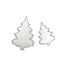 Christmas Tree Carbon Steel Cutting Dies Stencils, for DIY Scrapbooking/Photo Album, Decorative Embossing DIY Paper Card, Matte Platinum Color, Christmas Tree Pattern, 6.6x7.9cm