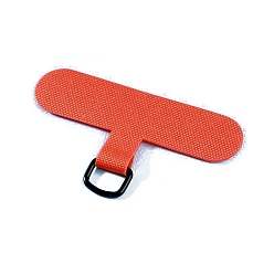 Orange Red Oxford Cloth Mobile Phone Lanyard Patch, Phone Strap Connector Replacement Part Tether Tab for Cell Phone Safety, Orange Red, 6x1.5x0.065~0.07cm, Inner Diameter: 0.7x0.9cm