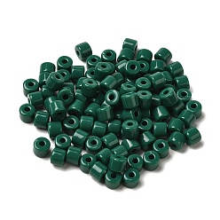 Sea Green Opaque Acrylic Beads, Column, Sea Green, 6.5x5mm, Hole: 2.2mm