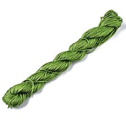 Светло-зеленый Коричневый Нейлоновая нить для изготовления ювелирных изделий, оливковый, 2 мм, около 13.12 ярдов (12 м) / пачка, 10 расслоения / мешок, около 131.23 ярдов (120 м) / мешок