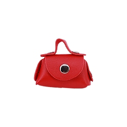 Red Mini Plastic Doll Handbag, for Doll Girls Accessory Bag, Red, 60x50x25mm