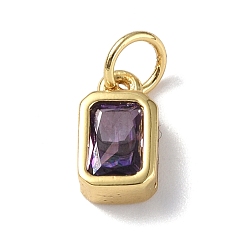 Indigo Glass Charms, with Real 18K Gold Plated Brass Findings and Jump Rings, Rectangle, Indigo, 10x5.5x3mm, Hole: 3.5mm