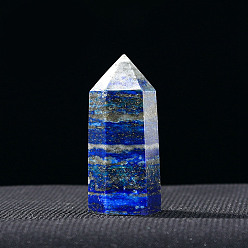 Ляпис-Лазурь Башня из натурального лазурита, украшение для дисплея, исцеляющие каменные палочки, для декора для балансировки энергии, медитации, терапии, шестиугольная призма, 40~50 мм