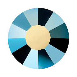 23980 200 Jet AB Камни preciosa® crystal hotfix с плоской основой, чешский хрусталь, круглый(438 11 612 шатон роза вива 12 ®), 23980 200 струя аб, ss 16 (3.8~4 мм)