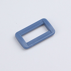 Cornflower Blue Plastic Rectangle Buckle Ring, Webbing Belts Buckle, for Luggage Belt Craft DIY Accessories, Cornflower Blue, 20mm