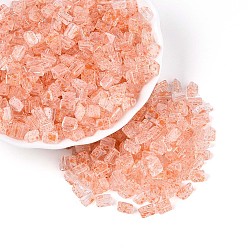 Легкий Лосось Прозрачные стеклянные бусины, окрашенные распылением, треугольные, светлый померанцевый, 6x5x4.3 мм, отверстие : 1.2 мм, Около 2368 шт / фунт