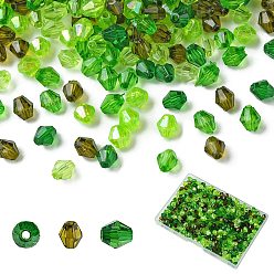 (52) Непрозрачная лаванда 5 стильные прозрачные акриловые бусины, двухконусные, разноцветные, 6x5.5 мм, отверстие : 1~1.5 мм, 100 шт / цвет