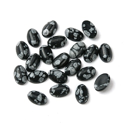 Snowflake Obsidian Synthetic Snowflake Obsidian Cabochons, Oval, 6x4x2~2.5mm