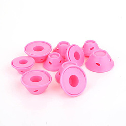 Pink Silicone Five-color Big Wave Mushroom Bell Curler - Lazy Hair Curling Tool.