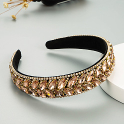 Pink Fashion Glass Rhinestone Claw Chain Hairband for Women, Trendy Headwear Jewelry
