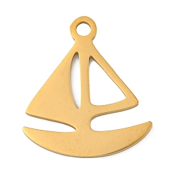 Ship Ионное покрытие (ip) 304 подвески из нержавеющей стали, лазерная резка, золотые, лодка, 25x22x1 мм, отверстие : 3 мм