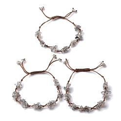 Лабрадорита Регулируемые браслеты из плетеных бусин из натурального лабрадорита для женщин, внутренний диаметр: 1-5/8~3 дюйм (4.15~7.6 см)