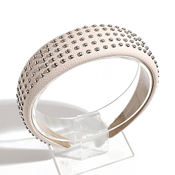 Персиковый Слойка Резинки для волос с заклепками из сплава, аксессуары для волос для женщин и девочек, розовые, 153x132 мм