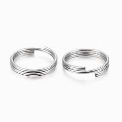 Stainless Steel Color 304 Stainless Steel Split Rings,Double Loops Jump RingsJump Rings, Stainless Steel Color, 4.5x1mm, about 3.5mm inner diameter.