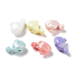 Mixed Color Opaque Acrylic Beads, Dolphin, Mixed Color, 19x9.5x12.5mm, Hole: 2.2mm