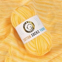 Gold 3-Ply Cotton Yarn, for Weaving, Knitting & Crochet, Gold, 2mm