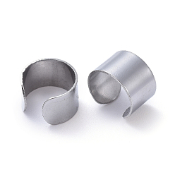Stainless Steel Color Unisex 304 Stainless Steel Cuff Earrings, Stainless Steel Color, 9x6mm