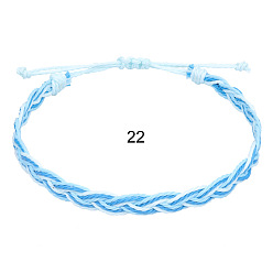22 Bohemian Twisted Braided Bracelet for Women and Men with Wave Charm