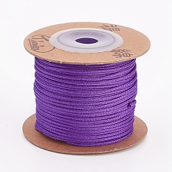 Blue Violet Nylon Cords, String Threads Cords, Round, Blue Violet, 1.5mm, about 25m/roll