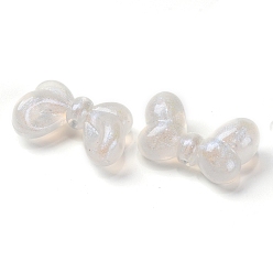 Прозрачный Светящиеся прозрачные акриловые бусины, светится в темноте, бантом, прозрачные, 16x27x10 мм, отверстие : 2 мм