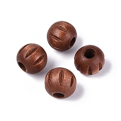 Круглые Древесина европейского бисера, бусины с большим отверстием, окрашенные, круглые, 12x10.5 мм, отверстие : 4.5 мм