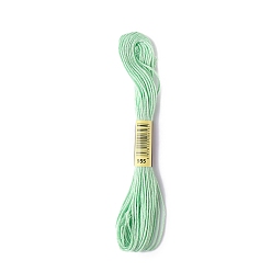 Aquamarine Polyester Embroidery Threads for Cross Stitch, Embroidery Floss, Aquamarine, 0.15mm, about 8.75 Yards(8m)/Skein