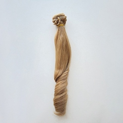 Camel High Temperature Fiber Long Wavy Roman Hairstyle Doll Wig Hair, for DIY Girl BJD Makings Accessories, Camel, 7.87~39.37 inch(20~100cm)