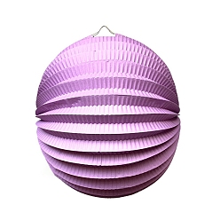 Orchid 3D Round Paper Lantern, for Nursery Garden Christmas Halloween Party Decoration, Orchid, 240mm