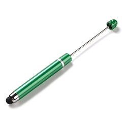 Зеленый Стилус для сенсорного экрана из АБС-пластика, железная ручка из бисера, для персонализированной ручки своими руками с ювелирной бусинкой, зелёные, 148x10 мм