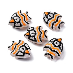 Оранжевый Бусины лэмпворк , рыба, оранжевые, 18x22.5x10.5 мм, отверстие : 1.2 мм