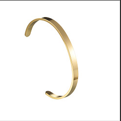 gold, <6mm> 6/8mm Titanium Steel Open Bracelet C-shaped Bracelet Vacuum Plating Non-fading