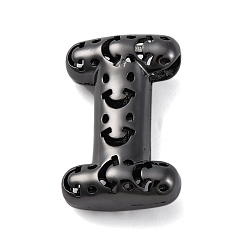 Letter I Латунные подвески, стойки покрытие, долговечный, без кадмия и без свинца, подвески с полыми буквами, Буква "i", 22x14.5x8 мм, отверстие : 4.7x3 мм