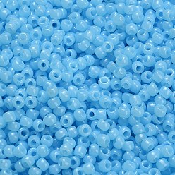 (1143) Translucent Aqua Blue Тохо 11/0 круглые бусины, японский бисер, (1143) полупрозрачный голубой, 2.2 мм, отверстие : 0.8 мм, Около 5555 шт / 50 г