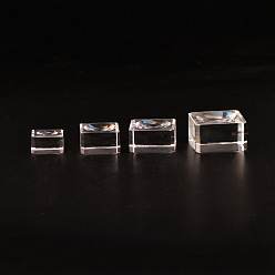 Прозрачный Держатель подставки для стеклянного дисплея квадратной формы для хрустального шара, подставка для хрустальных сфер, прозрачные, 40x40x22 мм