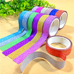 Mixed Color Glitter DIY Scrapbook Decorative Adhesive Tapes, Mixed Color, 15mm, 3m/roll