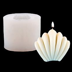 Белый Силиконовые формы для свечей в форме раковины, для изготовления ароматических свечей, белые, 4.1x8x6.3 см