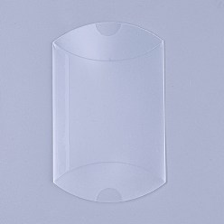 Clear PVC Plastic Frosted Pillow Boxes, Gift Candy Transparent Packing Box, Clear, 9x6.45x2.6cm