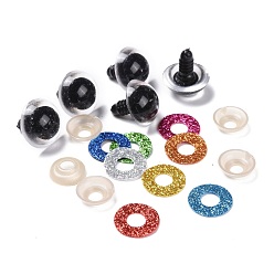 Mixed Color Plastic Doll Eyes Crafts Safety Eyes, For DIY Doll Toys Making, Mixed Color, 16x18mm